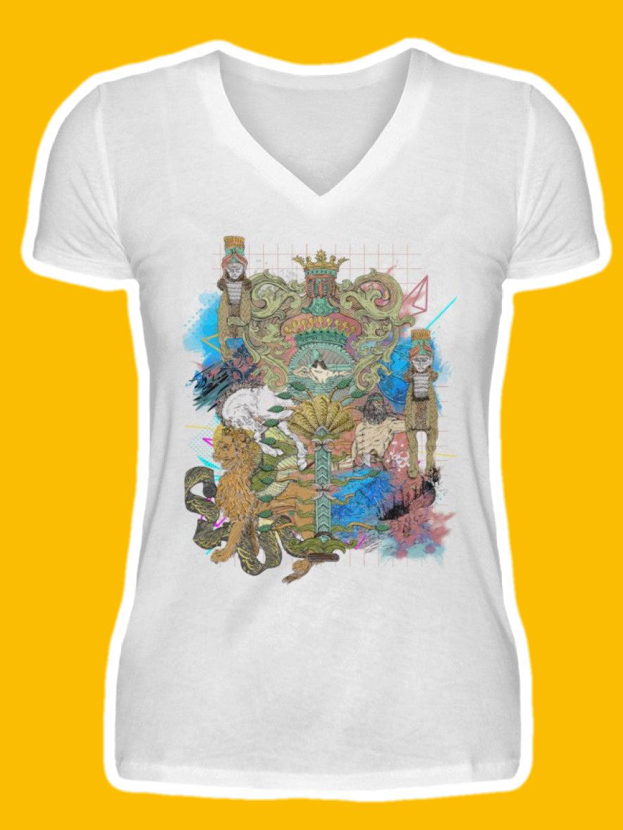 0009-Kaman - V-Neck Women Shirt