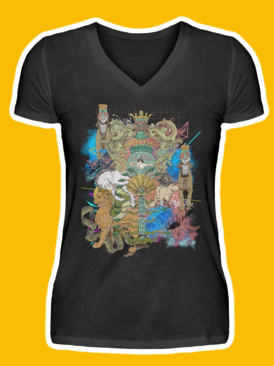 0009-Kaman - V-Neck Women Shirt