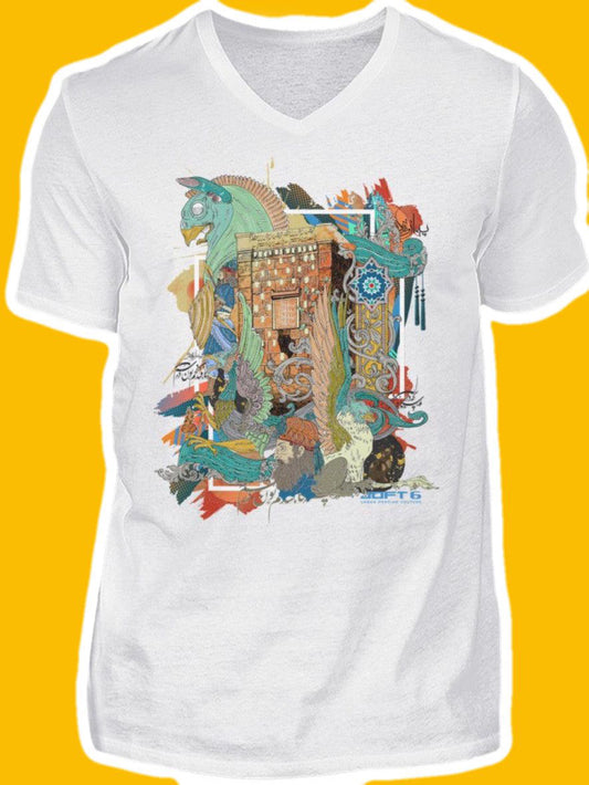 0002-Homa  - Men V-Neck Shirt