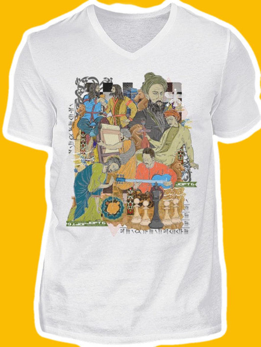 0005-Jaam  - Men V-Neck Shirt