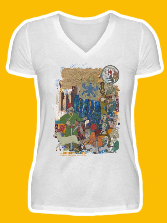 0012-Persia  - V-Neck Women Shirt