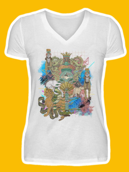 0009-Kaman  - V-Neck Women Shirt