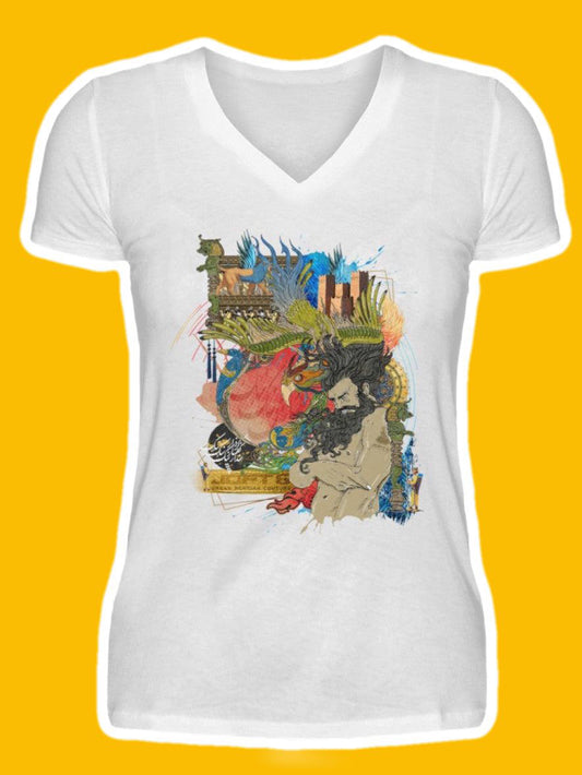 0007-Oghab  - V-Neck Women Shirt
