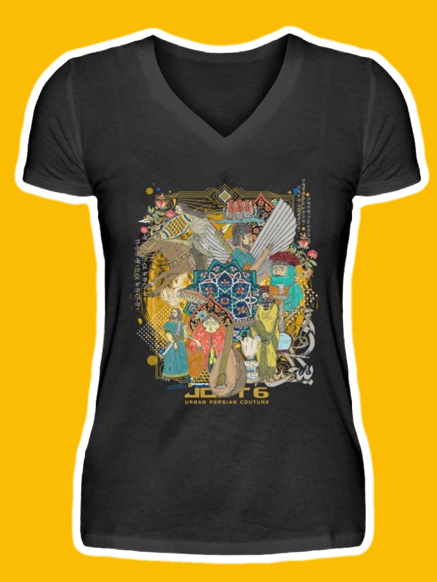 0003-Khorshid  - V-Neck Women Shirt