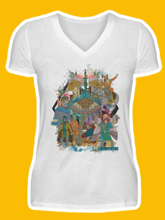 0004-Shamshir  - V-Neck Women Shirt