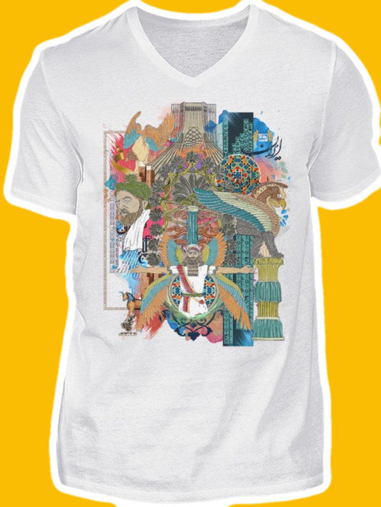 0001-Azadi  - Men V-Neck Shirt