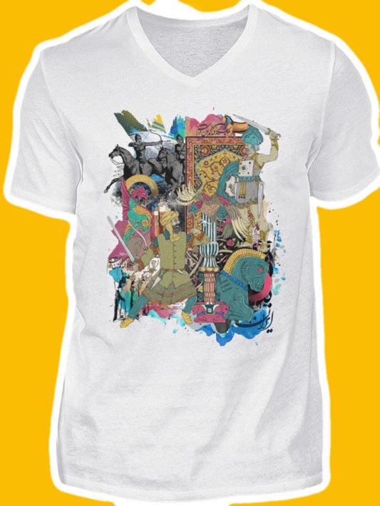 0011-Glim  - Men V-Neck Shirt