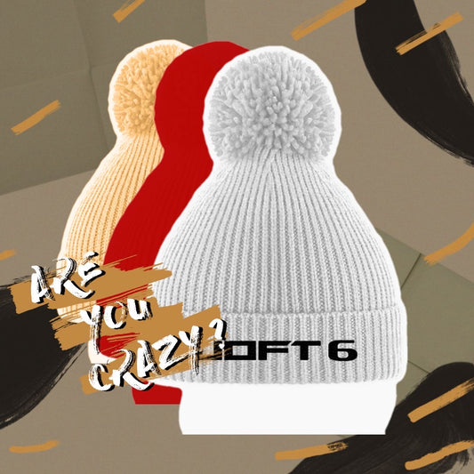 0019-J6  - Bobble Hat with Embroidery