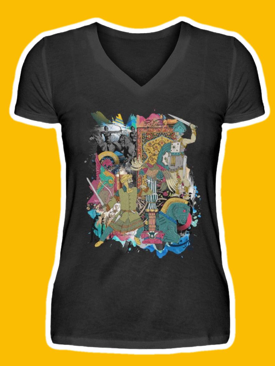 0011-Glim  - V-Neck Women Shirt