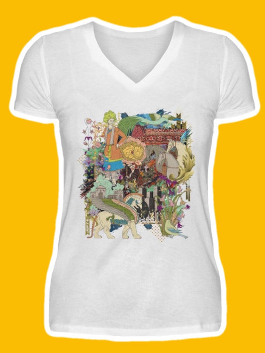 0010-Gol  - V-Neck Women Shirt