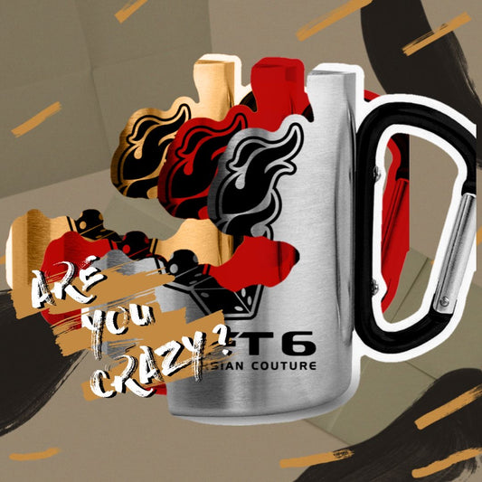 0015-J6-UPC - Stainless Steel Cup with Carabiner Handle